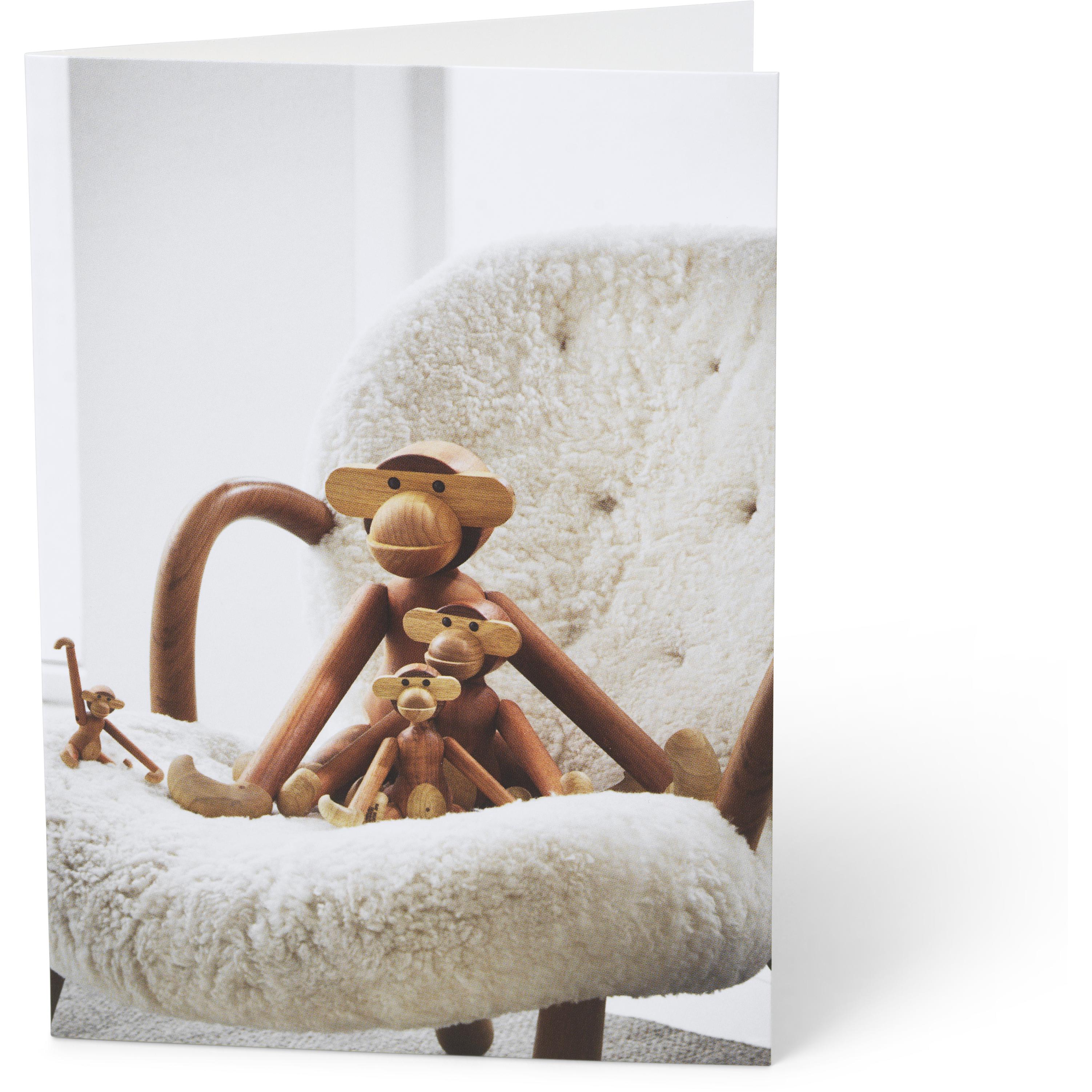 Kay Bojesen Card A6 Monkeys Four Sizes Teak/Limba 1 Piece